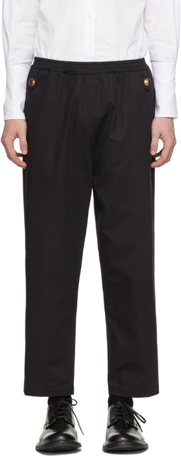 Stefan Cooke Black Elastic Waist Trousers - Pantalon de taille élastique noir cooke Stefan Cooke - Stefan cooke 검은 탄성 허리 바지