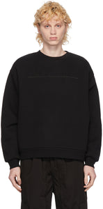 Random Identities Black Embroidered Logo Cut-Out Sweatshirt - Identités aléatoires Sweat-shirt de découpe de logo brodé noir - 임의의 정체성 검은 수 놓은 로고 컷 아웃 스웨터