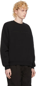 Random Identities Black Embroidered Logo Cut-Out Sweatshirt