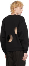 Random Identities Black Embroidered Logo Cut-Out Sweatshirt
