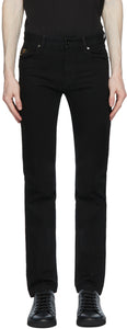 Fendi Black Embroidered Pocket Jeans - Fendi Black Brodé Jeune de poche - 펜디 블랙 수 놓은 포켓 청바지