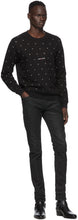 Saint Laurent Black Eyelet Sweatshirt