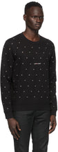 Saint Laurent Black Eyelet Sweatshirt