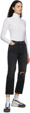 Re/Done Black Faded 70s Stove Pipe Jeans