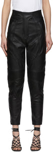 Stella McCartney Black Faux-Leather Alter Trousers