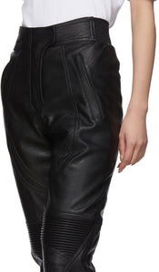 Stella McCartney Black Faux-Leather Alter Trousers