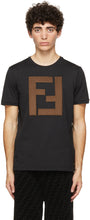 Fendi Black 'FF' Patch T-Shirt - T-shirt Patch Fendi Black 'FF' - 펜디 블랙 'FF'패치 티셔츠