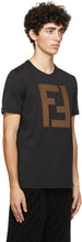 Fendi Black 'FF' Patch T-Shirt