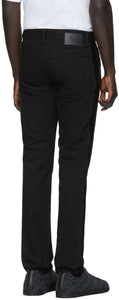 Fendi Black FF Velvet Tape Jeans