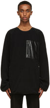 TAKAHIROMIYASHITA TheSoloist. Black Fleece Medical Sweatshirt - Takahiromiyashita thesolois. Sweat-shirt médical en polaire noir - Thesoloist 타카 하이로미 야시타. 블랙 양털 의료 셔츠