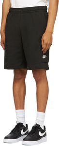 Nike Black Fleece Sportswear Club Cargo Shorts
