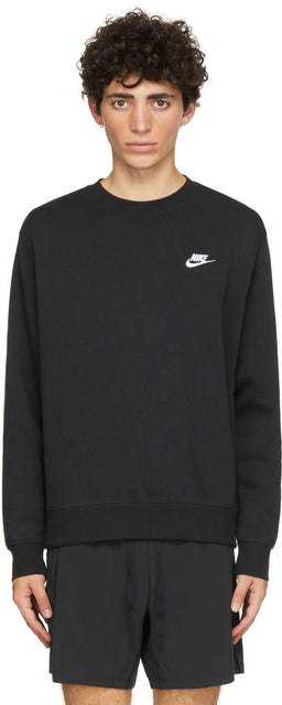 Nike Black Fleece Sportswear Club Sweatshirt - Sweat-shirt Nike Black Fleece Sportswear Club - 나이키 블랙 플리스 스포츠웨어 클럽 스웨터