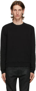 Saint Laurent Black Fleece Sweatshirt - Sweat-shirt en polaire noire Saint Laurent - 세인트 로렌트 블랙 양털 스웨트 셔츠