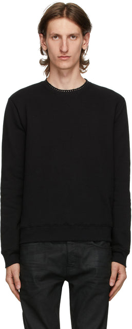 Saint Laurent Black Fleece Sweatshirt - Sweat-shirt en polaire noire Saint Laurent - 세인트 로렌트 블랙 양털 스웨트 셔츠