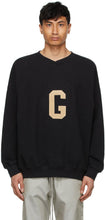 Fear of God Black 'G' Sweatshirt - Peur de Sweat-shirt de Dieu Black 'G' - 하나님의 두려움은 흑인 'G'스웨터를 두려워합니다