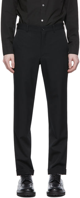 Comme des GarÃ§ons Homme Plus Black Gabardine Trousers - Commez des garçons Homme plus Pantalons Gabardine Noir - comme des garÃ§ons homme 플러스 블랙가 비네 바지
