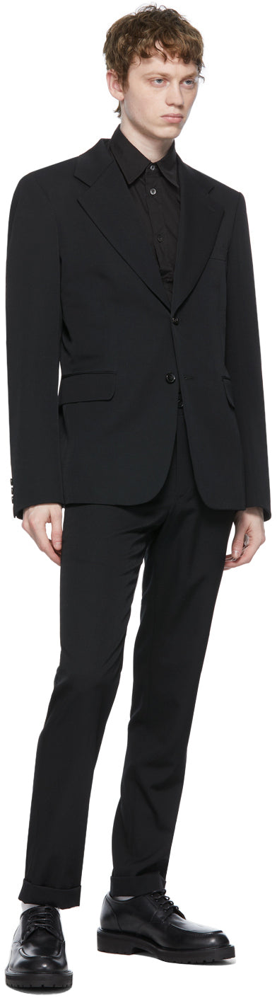 Comme des GarÃ§ons Homme Plus Black Gabardine Trousers
