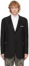 Neil Barrett Black Gabardine Tuxedo Blazer - Neil Barrett Black Gabardine Tuxedo Blazer - Neil Barrett Black Gabardine Tuxedo Blazer.