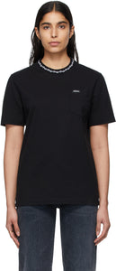 Noah Black Geometric Collar T-Shirt