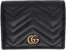 Gucci Black GG Marmont 2.0 Chain Wallet Bag