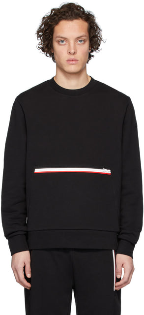 Moncler Black Girocollo Sweatshirt - Sweat-shirt Moncler Black GiroCollo - Moncler Black Girocollo 스웨터