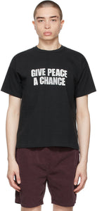 Remi Relief Black 'Give Peace A Chance' T-Shirt - Remi Soulagement Black 'Donnez une chance à la Chance' T-shirt - Remi 릴리프 흑인 '평화롭게 기회'티셔츠