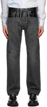 Givenchy Black Glossy Tape Denim Jeans - Jean Denim ruban brillant noir Givenchy - GIVENCHY 검은 광택 테이프 데님 청바지