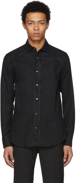 Tiger of Sweden Black Gower Shirt - Tiger de la Chemise en Suède Black Gower - 스웨덴의 호랑이 검은 집게 셔츠