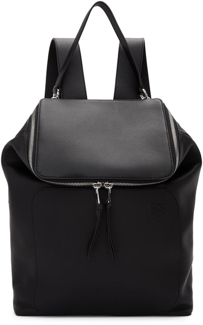 Loewe Black Goya Backpack - Sac à dos Loewe Black Goya - Loewe 검은 고야 배낭