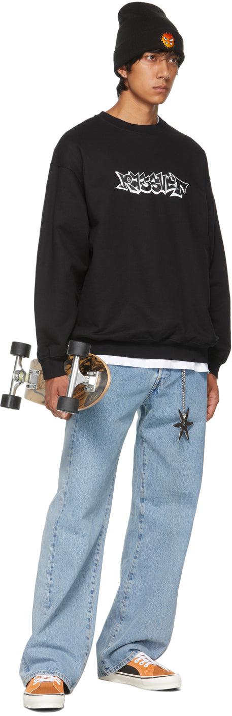 Rassvet Black Graffiti Logo Sweatshirt
