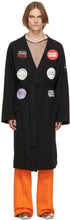 Raf Simons Black Graphic AppliquÃ© Robe - RAF Simons Black Graphic Appliqué robe - raf simons 검은 그래픽 appliqué © robe.
