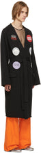 Raf Simons Black Graphic AppliquÃ© Robe