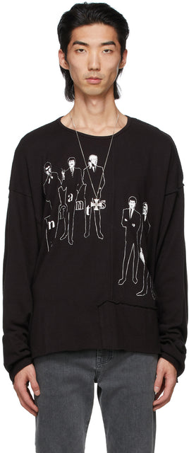 Enfants Riches DÃ©primÃ©s Black Graphic Surveillance Long Sleeve T-Shirt - Enfants richesses DémÃ © S T-shirt à manches longues graphique noir SURVEILLANCE - 부자가 풍부한 DÃ © Primés Black Graphic Surveillance 긴 소매 티셔츠