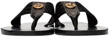 Versace Black Greca Flip Flop Sandals