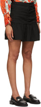 GANNI Black Heavy Crepe Miniskirt