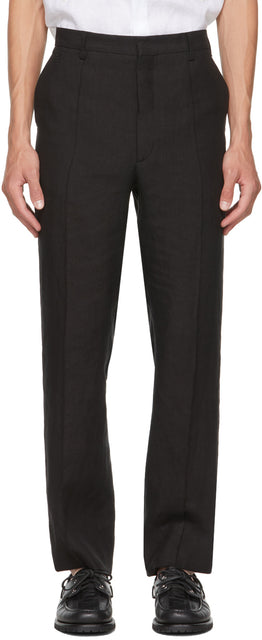 Fendi Black Hemp Trousers - Pantalon de chanvre noir Fendi - 펜디 블랙 대마 바지