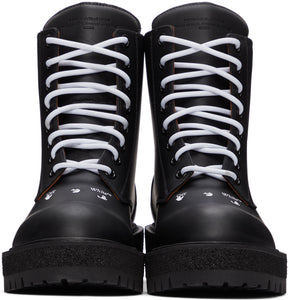 Off-White Black Hike Logo Boots