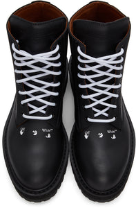 Off-White Black Hike Logo Boots