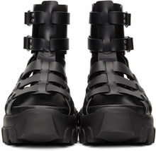 Rick Owens Black Hiking Tractor Sandals