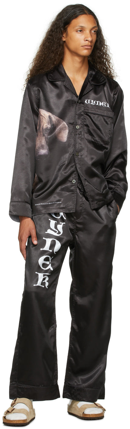 Vyner Articles Black Hilma Pyjama Lounge Pants