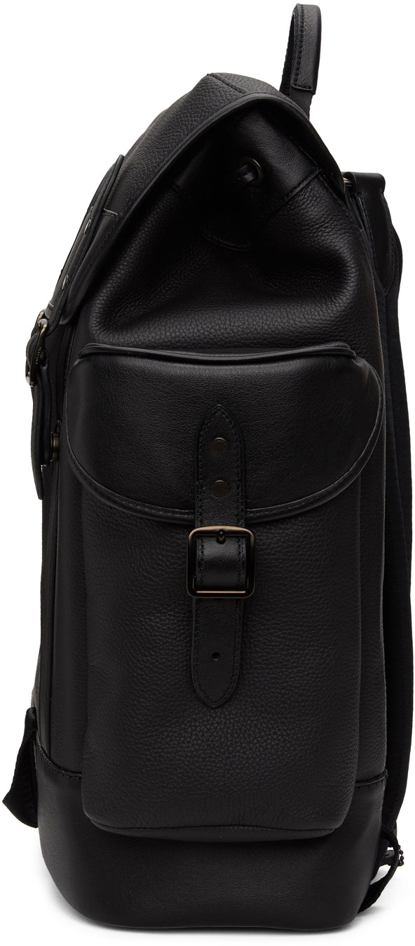 bleecker backpack coach black Coach 1941 Black Hitch Backpack – BlackSkinny