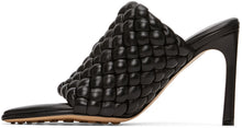 Bottega Veneta Black Intrecciato Curve Heeled Sandals