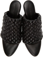 Bottega Veneta Black Intrecciato Curve Heeled Sandals - Bottega Veneta Black Intrecciato Curve Sandales à talon - Bottega Veneta Black Intrecciato 곡선 힐 샌들