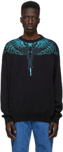Marcelo Burlon County of Milan Black Jacquard Wings Sweater - Marcelo Burlon County of Milan Black Jacquard Wings Pull - Marcelo Burlon County of Milan Black Jacquard Wings 스웨터