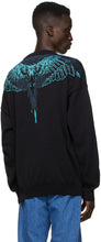 Marcelo Burlon County of Milan Black Jacquard Wings Sweater