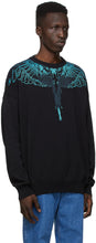 Marcelo Burlon County of Milan Black Jacquard Wings Sweater