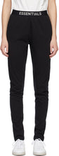 Essentials Black Jersey Lounge Pants - Pantalon de salon de Jersey noir Essentials - 필수품 검은 저지 라운지 바지