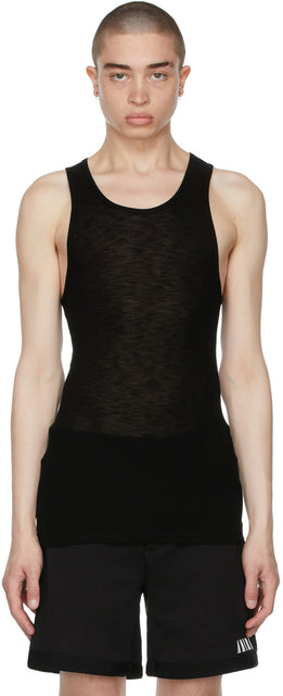AMIRI Black Jersey Tank Top - Débardeur Jersey noir Amiri - 아미리 블랙 저지 탱크 탑
