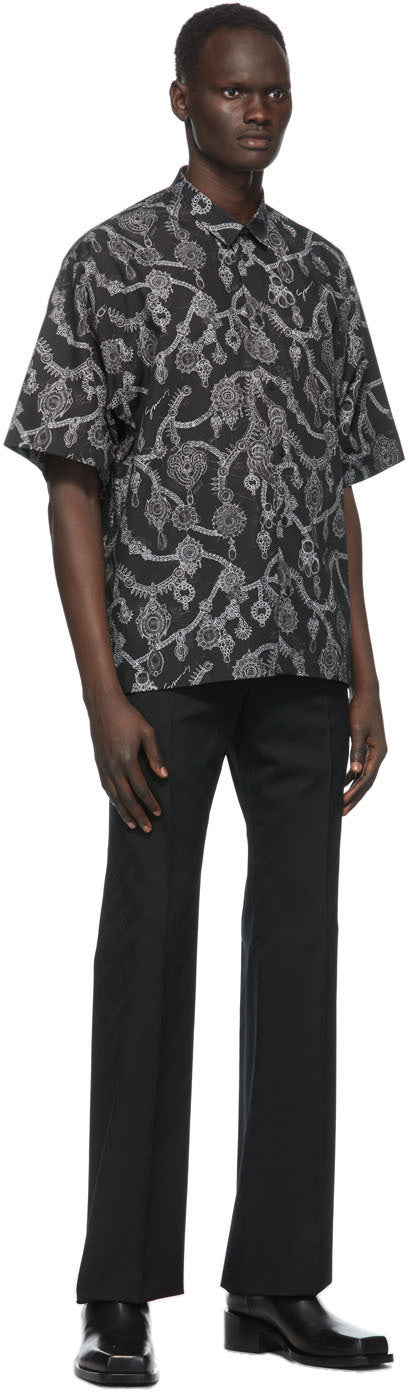 Givenchy Black Jewelry Print Loose Fit Shirt