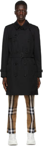 Burberry Black Kensington Trench Coat - Burberry Noir Kensington Trench Coat - 버버리 블랙 켄싱턴 트렌치 코트